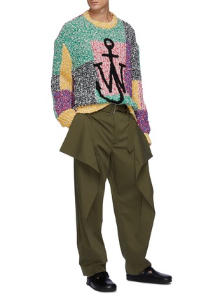 模特儿示范图 - 点击放大 - JW ANDERSON - 腰带垂坠布饰纯棉休闲裤