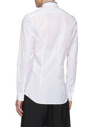 背面 - 点击放大 - NEIL BARRETT - TUXEDO拼色领口纯棉衬衫