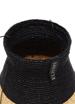 细节 - 点击放大 - ELIURPI - VASE拼色编织稻草竹篮包