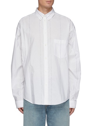 首图 - 点击放大 - BALENCIAGA - 品牌名称线条纯棉府绸衬衫