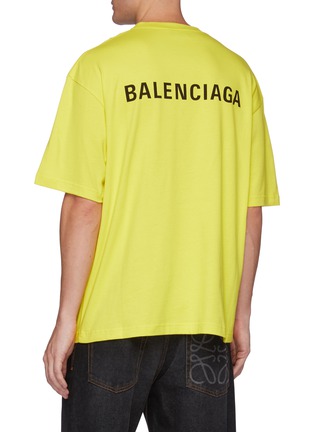 背面 - 点击放大 - BALENCIAGA - 品牌logo落肩纯棉T恤