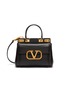 首图 - 点击放大 - VALENTINO GARAVANI - Valentino Garavani Brass Stud Logo Calf Leather Double Handle Mini Bag