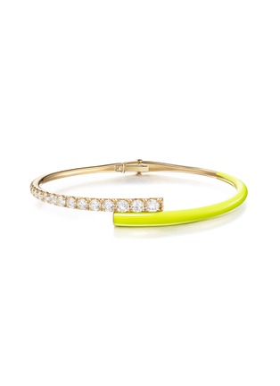 首图 - 点击放大 - MELISSA KAYE - 'Lola' Diamond 18k Gold Enamel Accent Bracelet