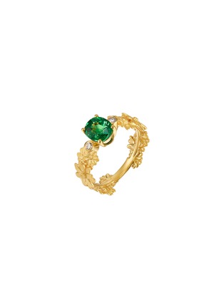 细节 - 点击放大 - CENTAURI LUCY - Coloris钻石沙弗莱石18k黄金戒指
