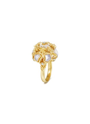 细节 - 点击放大 - CENTAURI LUCY - Eyck钻石珍珠母贝18k黄金戒指