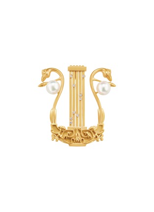 首图 - 点击放大 - CENTAURI LUCY - MUSICA HARP钻石AKOYA珍珠18K金竖琴造型胸针