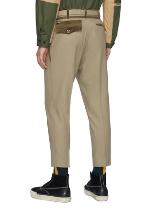 背面 - 点击放大 - SACAI - 拼接设计拼色线条腰带混羊毛长裤