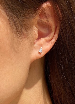 细节 - 点击放大 - GENTLE DIAMONDS - Simone' lab grown diamond 9k white gold stud earring