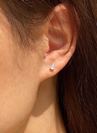 细节 - 点击放大 - GENTLE DIAMONDS - Simone' lab grown diamond 9k gold stud earring