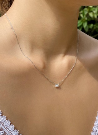细节 - 点击放大 - GENTLE DIAMONDS - Monet' lab grown diamond 18k white gold pendant necklace