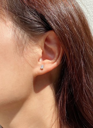 细节 - 点击放大 - GENTLE DIAMONDS - Esma' lab grown diamond 9k white gold earring