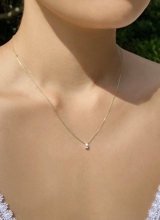 细节 - 点击放大 - GENTLE DIAMONDS - Simone' lab grown diamond 18k gold pendant necklace