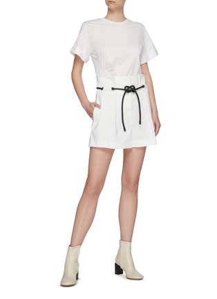 模特儿示范图 - 点击放大 - 3.1 PHILLIP LIM - 褶裥纯棉T恤