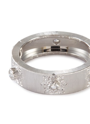 细节 –点击放大 - BUCCELLATI - 'Macri Classica' diamond 18k white gold ring