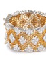 细节 –点击放大 - BUCCELLATI - 'Tulle Nuvolette' diamond 18k gold honeycomb ring