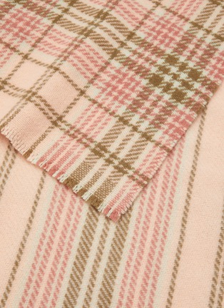 细节 - 点击放大 - ACNE STUDIOS - CASSIAR洗衣标签印花格纹羊毛围巾