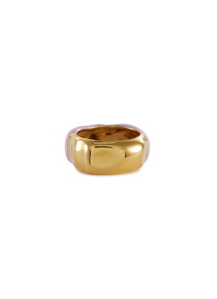 细节 - 点击放大 - JOANNA LAURA CONSTANTINE - Feminine Waves搪瓷点缀镀金黄铜戒指