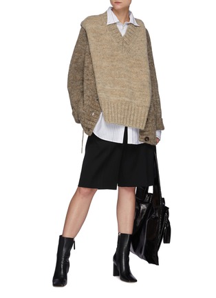 模特儿示范图 - 点击放大 - MAISON MARGIELA - 混羊驼毛及羊毛针织开衫