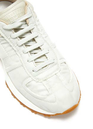 细节 - 点击放大 - MAISON MARGIELA - RETRO绒面皮拼贴拼色运动鞋