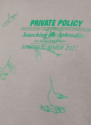  - PRIVATE POLICY - 花卉图案短款纯棉卫衣