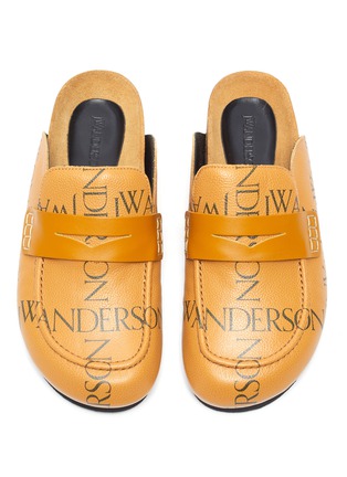 细节 - 点击放大 - JW ANDERSON - 搭带logo小牛皮乐福鞋