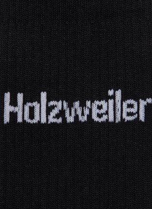 细节 - 点击放大 - HOLZWEILER - 品牌logo混竹纤维短袜