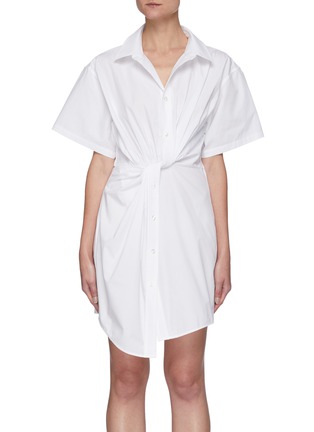 首图 - 点击放大 - T BY ALEXANDER WANG - 扭结纯棉衬衫式连衣裙