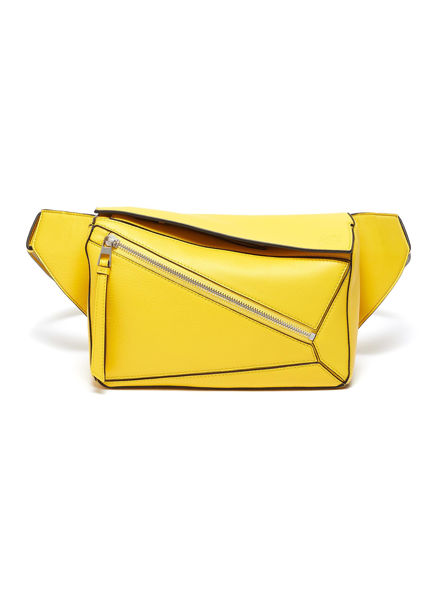 Loewe 'puzzle' Leather Bum Bag In Yellow ModeSens
