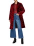 模特儿示范图 - 点击放大 - DRIES VAN NOTEN - 玫瑰印花混羊毛及美丽诺羊毛圆领针织衫