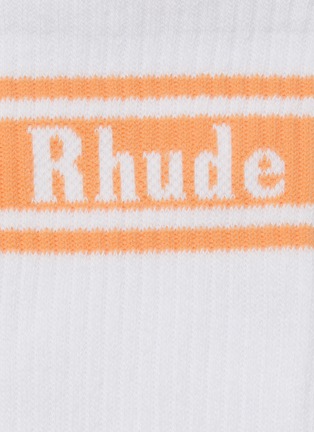 细节 - 点击放大 - RHUDE - MCLAREN条纹LOGO运动袜