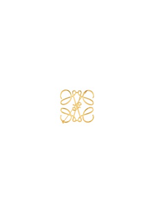 模特儿示范图 - 点击放大 - LOEWE - Anagram logo黄铜胸针