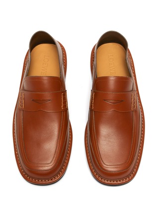细节 - 点击放大 - LOEWE - Slip On Calfskin Leather Loafers