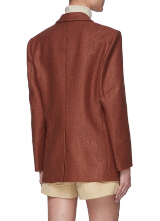 背面 - 点击放大 - BLAZÉ MILANO - Cheveyo Apricot戗驳领单排扣初剪羊毛西服外套