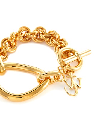 细节 - 点击放大 - JW ANDERSON - LOGO链条造型黄铜吊坠手链