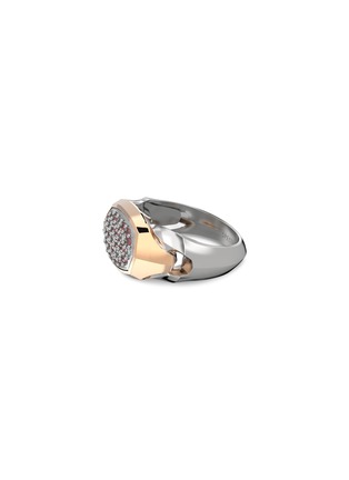 细节 - 点击放大 - SPECTRUM - ORBIT红宝石钻石点缀铂金18K玫瑰金戒指