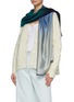 模特儿示范图 - 点击放大 - JOHNSTONS OF ELGIN - 拼色条纹羊绒混丝围巾