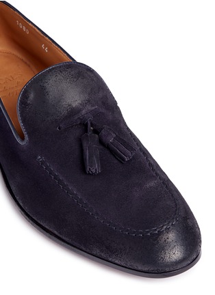 细节 - 点击放大 - DOUCAL'S - Max流苏装饰做旧感绒面皮乐福鞋