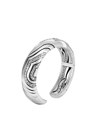 细节 - 点击放大 - JOHN HARDY - Lahar Silver Diamond Kick Cuff Bracelet — Size M