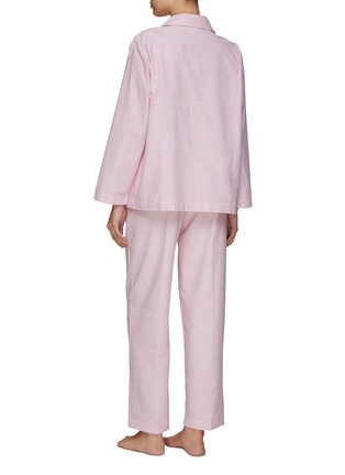 背面 –点击放大 - LAGOM - 条纹纯棉睡衣套装—— S 号粉色和白色