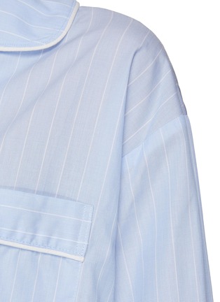  - LAGOM - 条纹纯棉睡衣套装—— L 号浅蓝色和白色