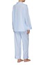 背面 –点击放大 - LAGOM - 条纹纯棉睡衣套装—— L 号浅蓝色和白色