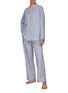 - LAGOM - 条纹纯棉睡衣套装 — S 号深灰色和白色