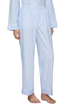 细节 –点击放大 - LAGOM - 条纹纯棉睡衣套装—— S 号浅蓝色和白色