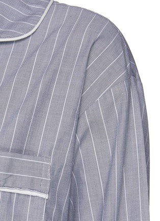  - LAGOM - 条纹纯棉睡衣套装 — L 号深灰色和白色