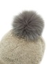 细节 - 点击放大 - KARL DONOGHUE - 狐狸毛球缀饰羊绒触感皮毛一体帽