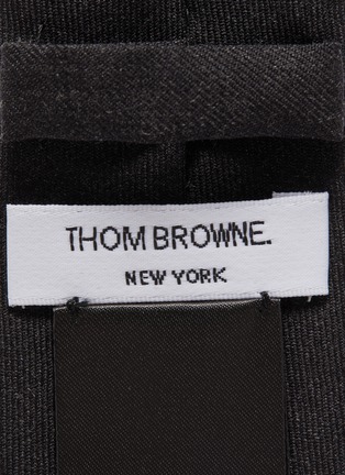 细节 - 点击放大 - THOM BROWNE - 纯色纯棉领带