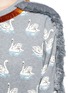 细节 - 点击放大 - STELLA MCCARTNEY - 流苏装饰天鹅图案纯棉卫衣