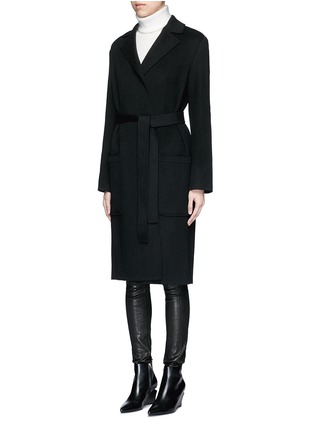 正面 -点击放大 - HELMUT LANG - 束腰羊毛混羊绒大衣
