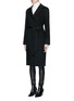 正面 -点击放大 - HELMUT LANG - 束腰羊毛混羊绒大衣