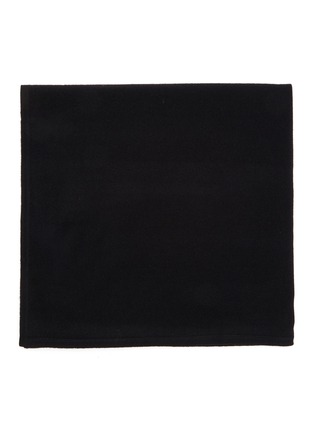细节 –点击放大 - JOVENS - 拼色包边设计羊绒针织围巾 — 黑色